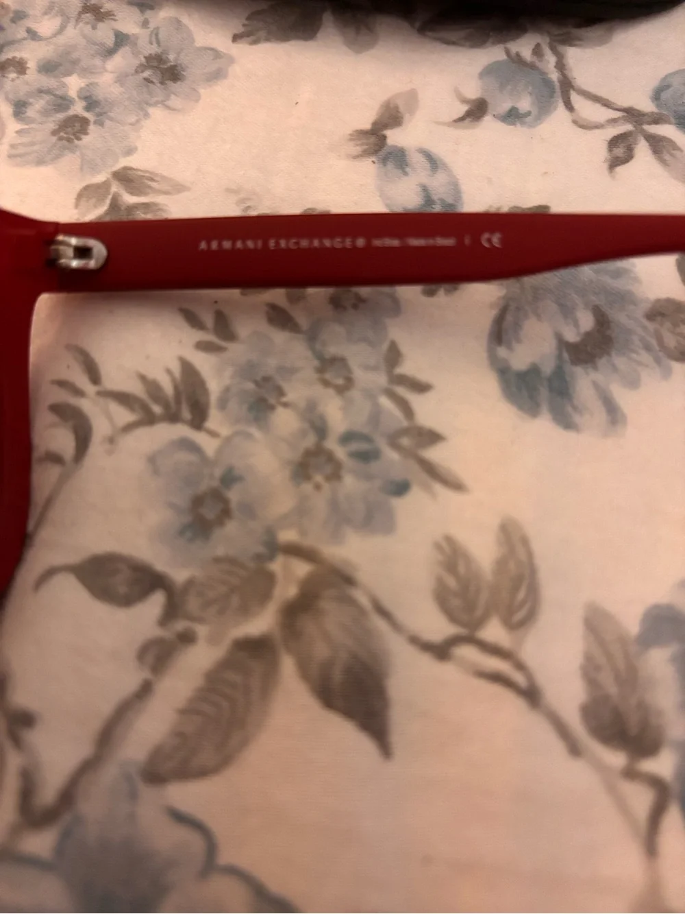 Emporio Armani Matte Red Square Sunglasses with Dark Lenses